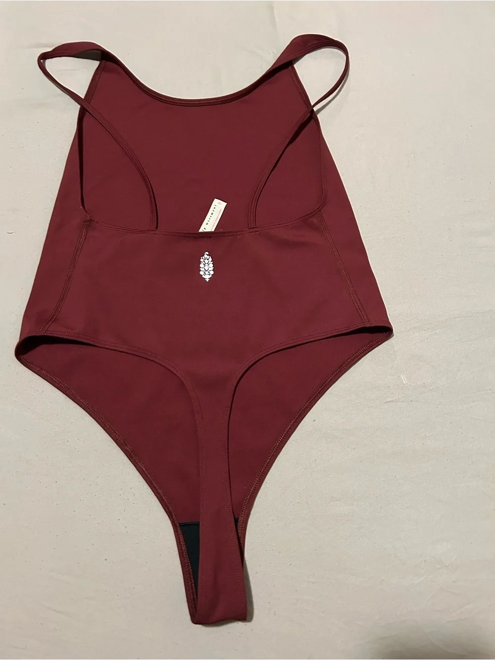 Free People Burgundy Scoop-Back One-Piece Swim